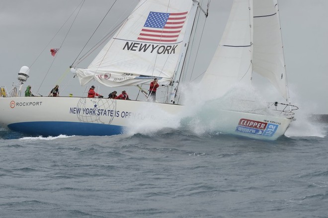 New York at the start of the race from the Gold Coast to Singapore in the Clipper 11-12 Round the World Yacht Race. © Steve Holland/onEdition